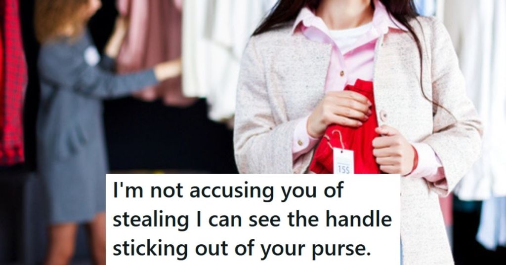 Woman stealing clothes