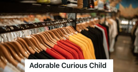 Clothes in hanger lined up in a clothing store