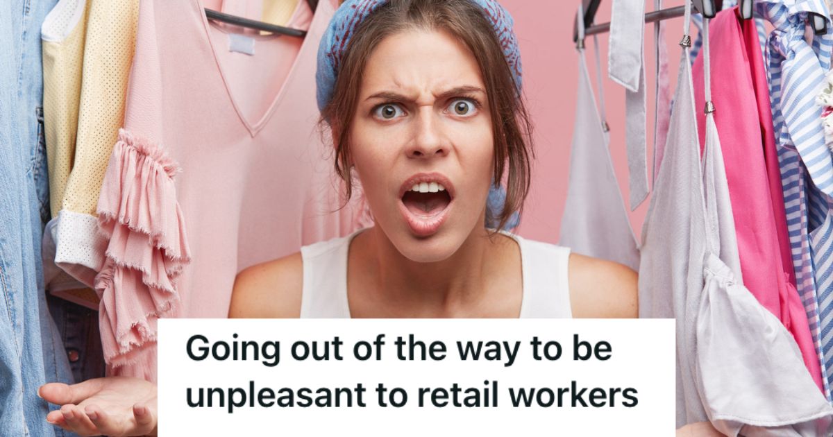 Retail Worker Didnt Offer Any Assistance, So The Customer Berated Her Before She Left Angry woman in a clothing store