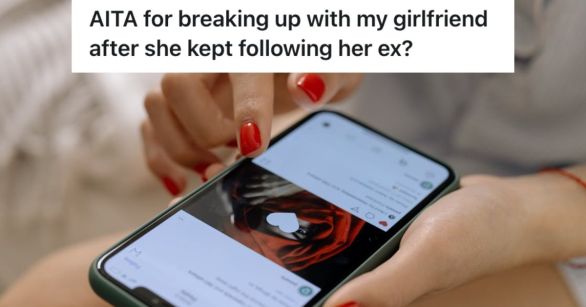 Woman browsing Instagram and liking a post