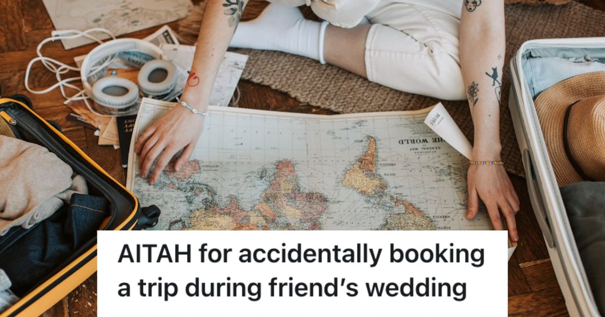 Woman planning her travel with a big map