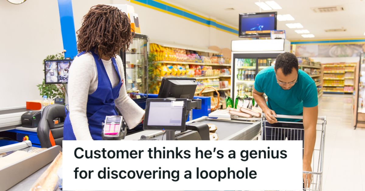 Female cashier ringing up custmer's purchases