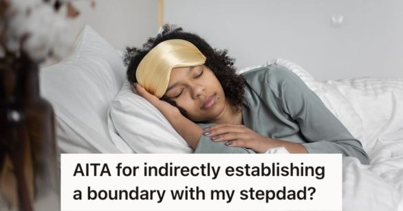 Woman sound asleep on her bed