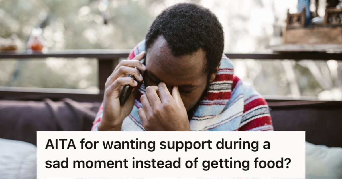 A sad and devastated man talking with someone on the phone