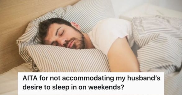 Man cozily sleeping in his bed