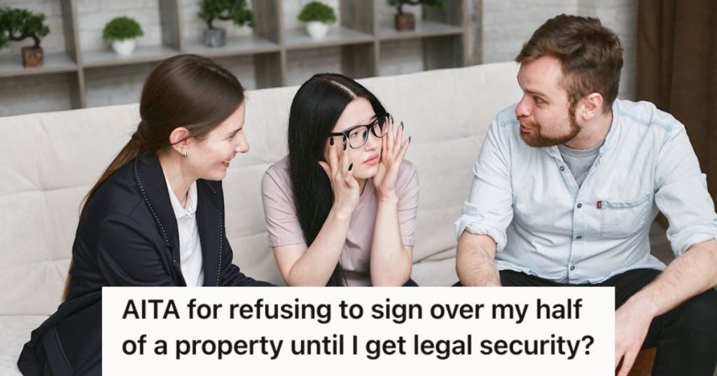 Man and women discussing a serious matter