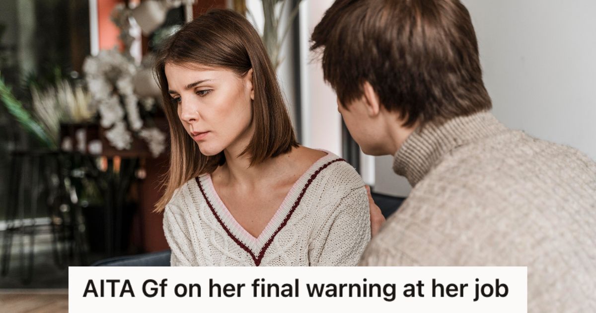 Man and woman talking