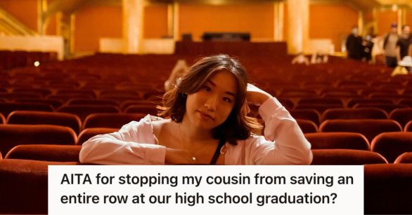 Young woman sitting on a chair in an empty hall