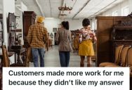 Furniture Store Employee Clearly Explained Store Policy To A Group Of Customers, But She Ended Having To Put Back The Items They Placed In Their Cart