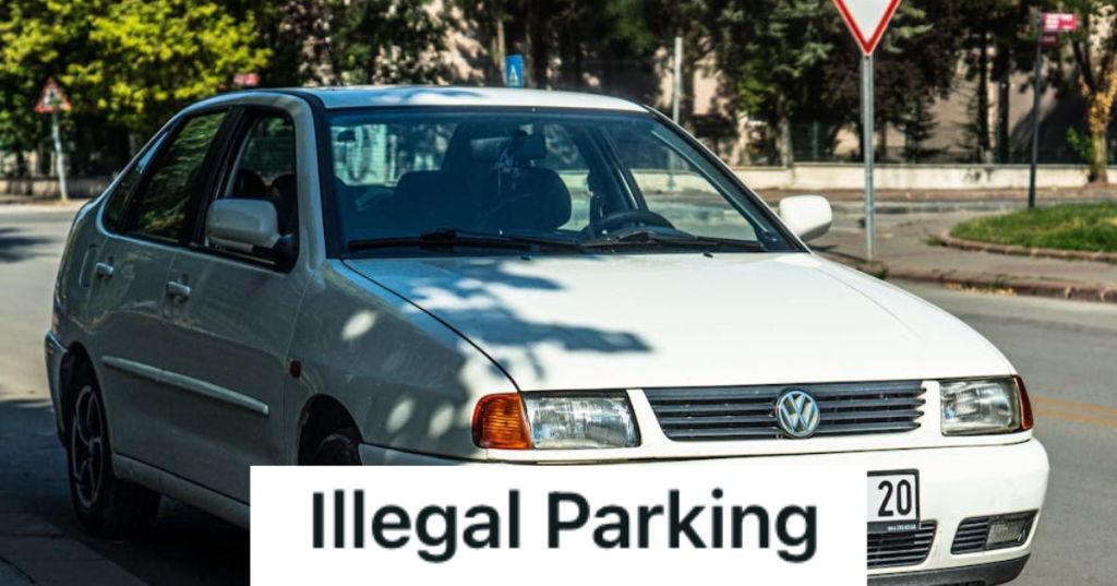Car parked by the oad and under the tree