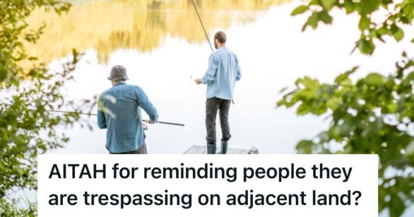 Two men fishing in a pond