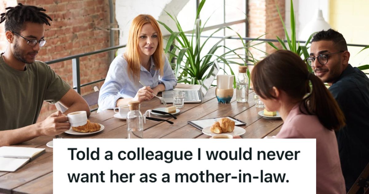 Adults having lunch and a conversation