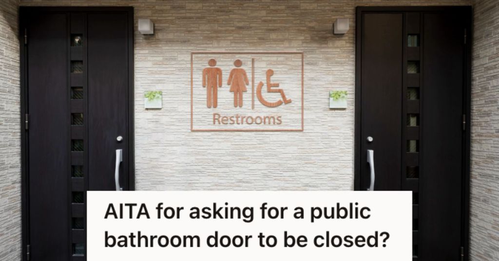 Male and female public restrooms