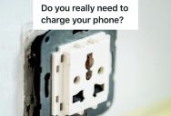 Employee Noticed A Man Acting Suspiciously At The Side Of The Building, So She Confronted Him About Charging His Phone In A Dead Outlet