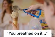 Customer Complained About An Ice Cream Cone That This Drive Thru Employee “Breathed On,” So The Manager Handled The Situation
