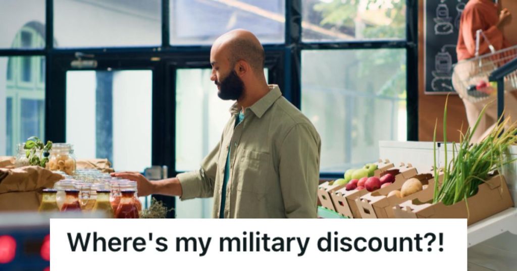 Man with beard shopping at a local grocery store