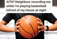 Boy Was Playing Basketball In The Street In Front Of His House, But One Of His Neighbor’s Started Silently Recording Him