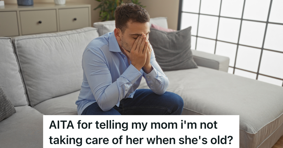 Ever Since He Got A Job, His Mom Expected Him To Give Her Money, But Now That He Is All Grown Up With A Family Of His Own, He Refuses stressed out man with his face in his hands