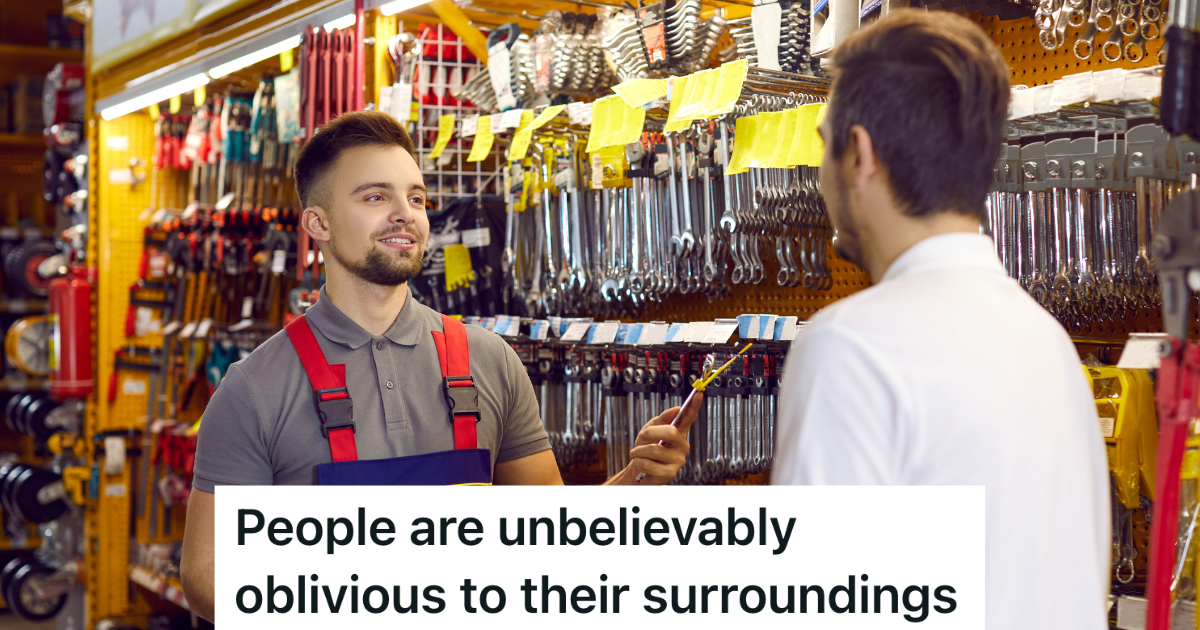 employee helping customer in hardware store