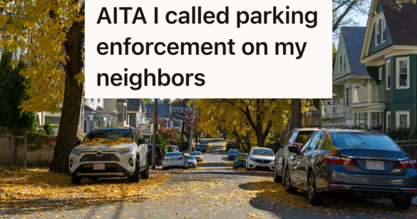 cars parking on the street in the fall