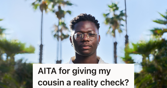 man in glasses with palm trees in the background