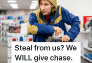 Store Employees Chase A Thief Out The Door, But When He Enters A Homeowner’s Yard, He’s Really Cornered