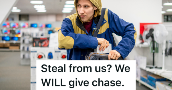 shoplifter in a store