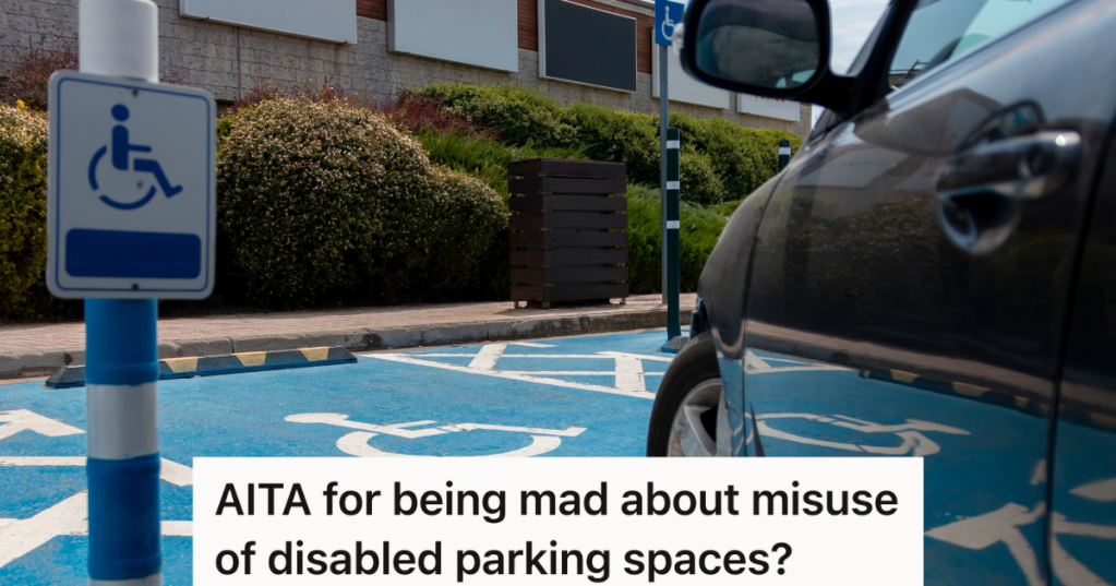 car pulling into disabled parking spot