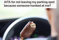 Teenage Boy Eats Ice Cream In His Car, But Another Driver Is Really Angry And Starts Honking And Yelling At Him