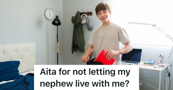 smiling teenage boy packing backpack in bedroom