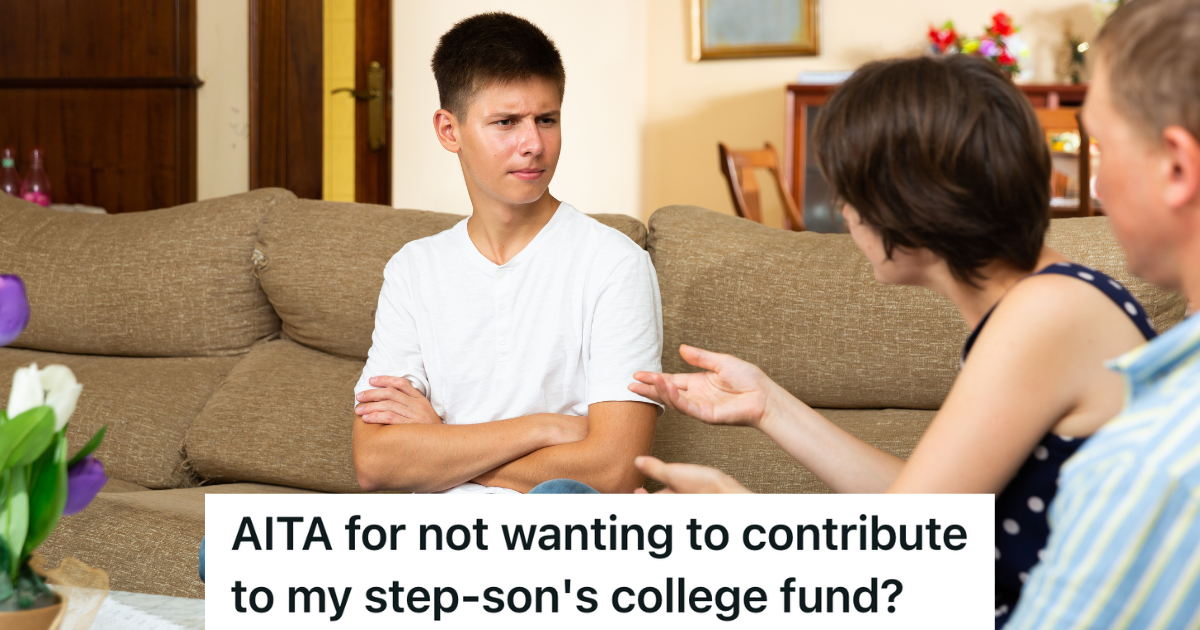 upset teenage boy sitting on couch with parents