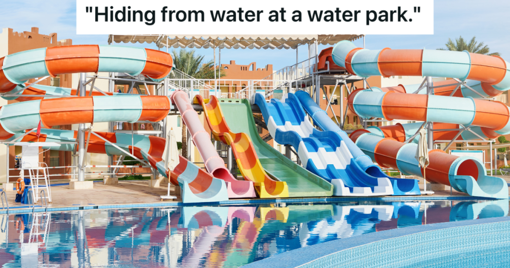 colorful slides at a water park