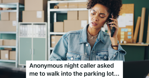 worried female employee on the phone