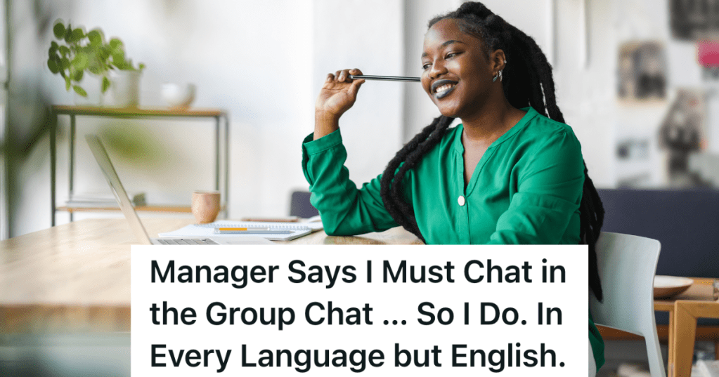 smiling woman working from home