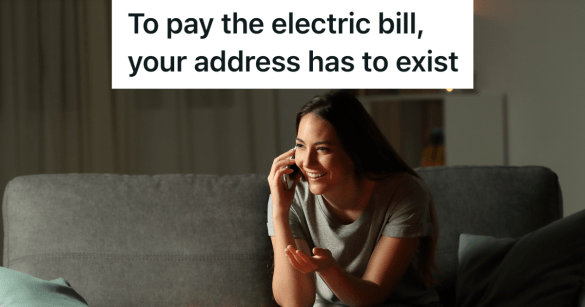 smiling woman sitting on couch talking on phone