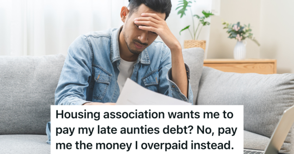 concerned man looking at bill