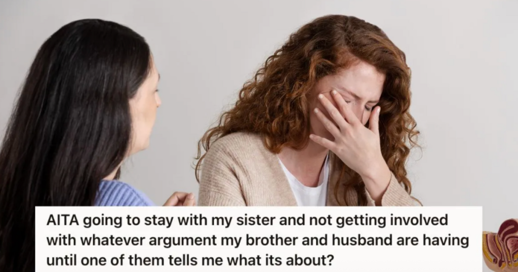 upset woman talking to another woman