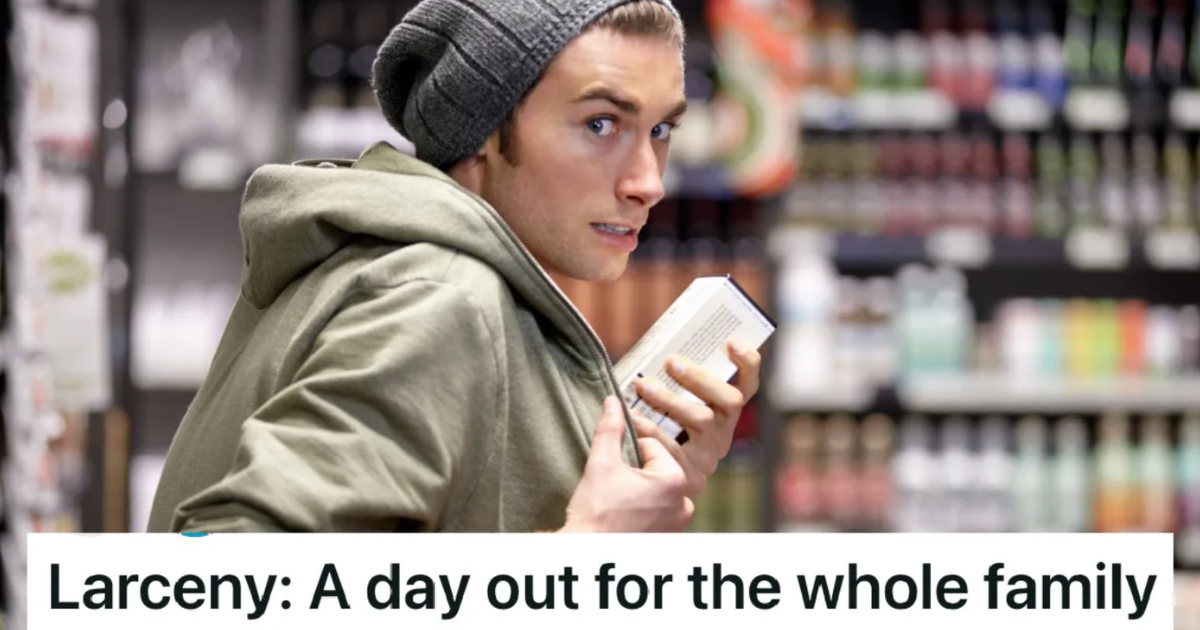 young man stealing from store