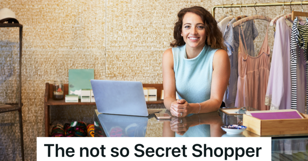 young woman working at retail store