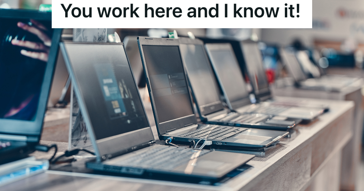 laptop computers on display at a store