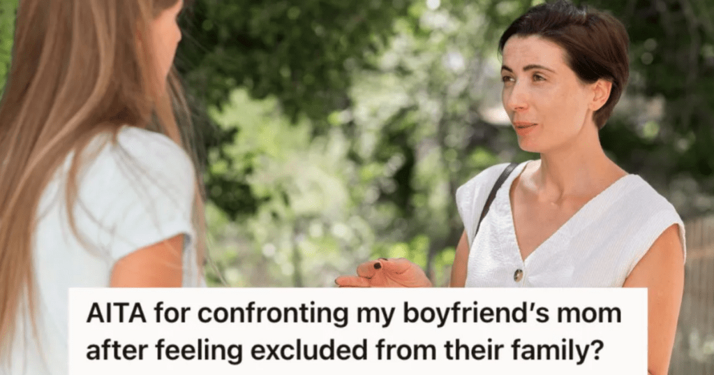 woman talking to another woman outside