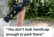 Employee With Disability Was Asked By A Cop To Move His Car From The Handicap Spot, So He Showed Him His Prosthesis To Teach Him A Lesson