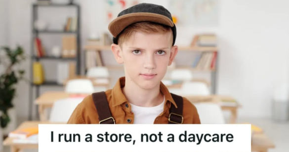 Young boy wearing a cap and a backpack