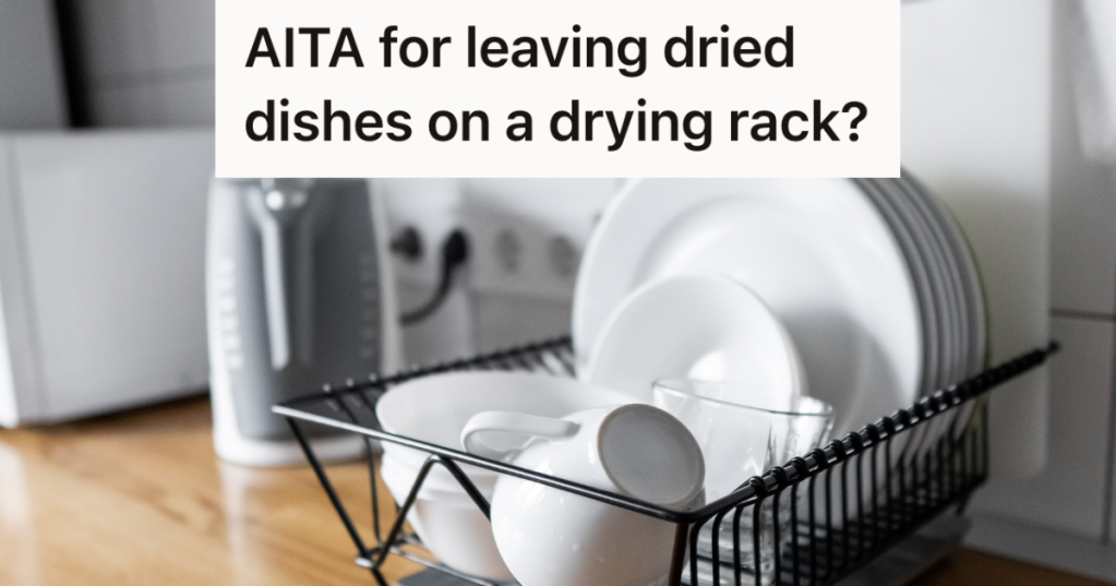 white dishes on drying rack
