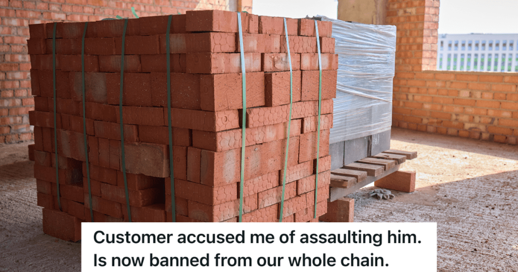 pallet of red bricks