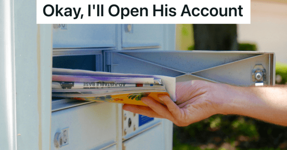 Person's hand pulling a pile of junk mail out of an outdoor community mailbox
