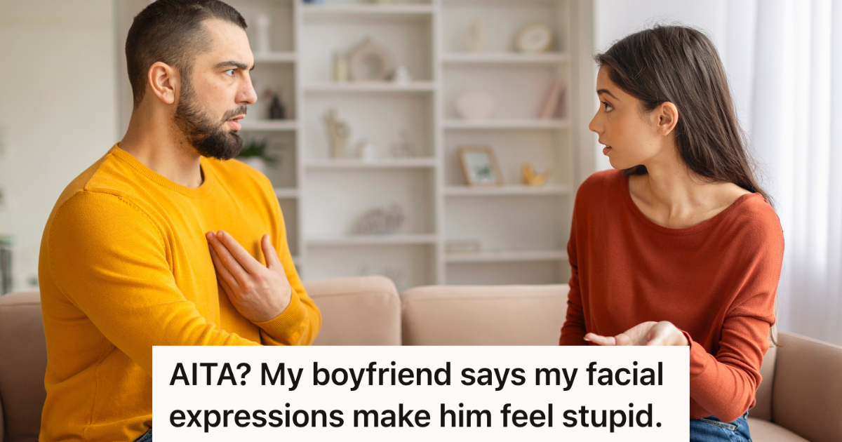 couple sitting on couch arguing