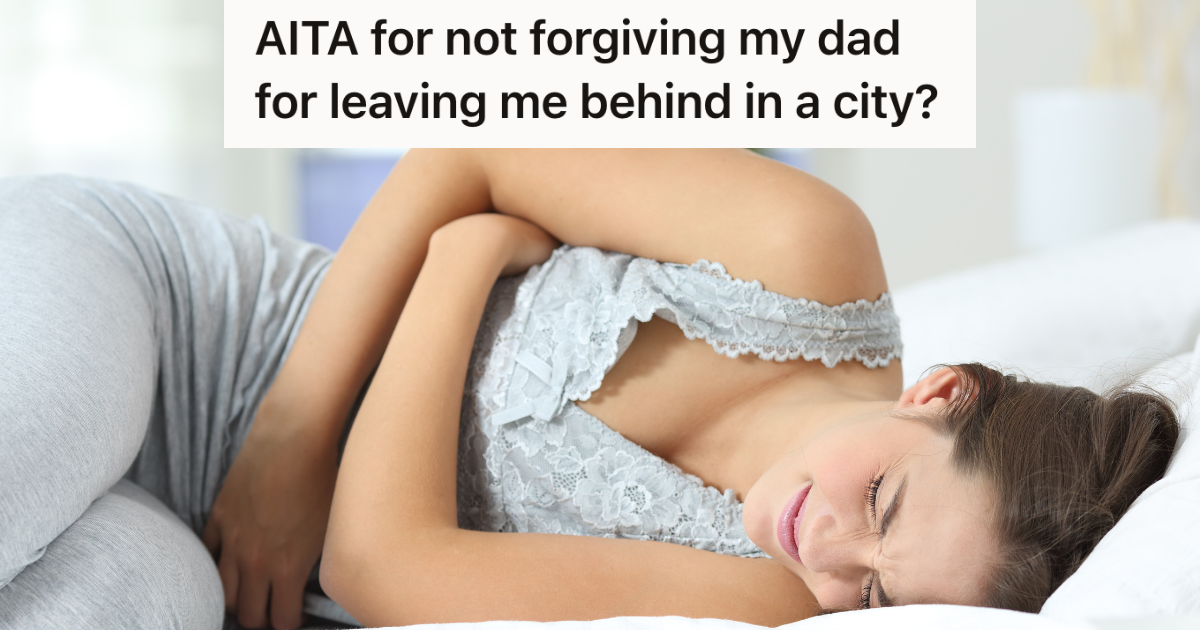 Girl suffering menstrual pains lying on bed