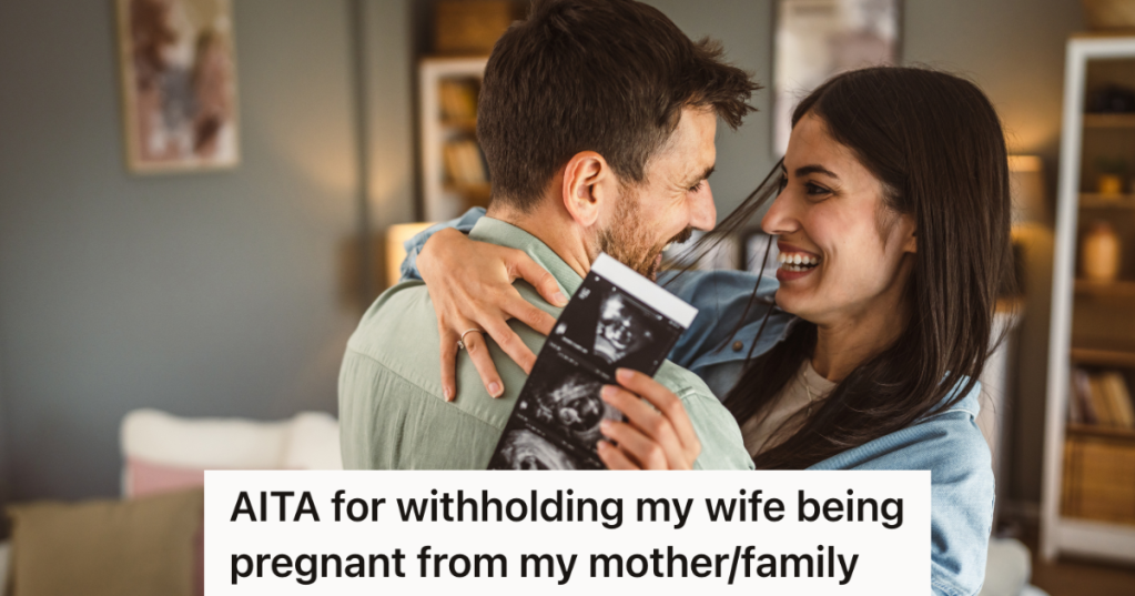 couple smiling at each other while holding ultrasound pictures