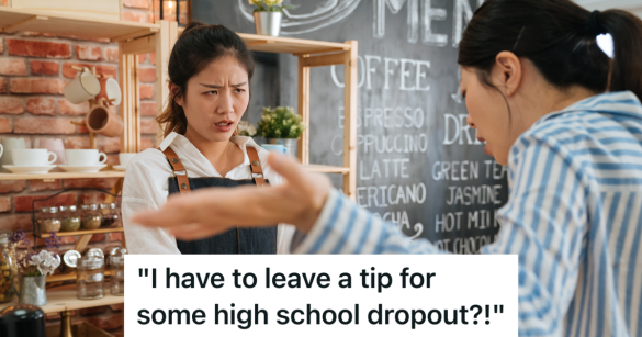 angry customer yelling at barista